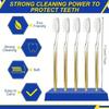50 Gold Toothbrushes for Home Use, Couple and Family Pack, High-Quality Cleaning and Gum Protection, Premium Toothbrushes with Random Colors, Tran