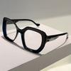 Fashion Leopard Splicing Color Large Frame Cat Eye Anti Blue Light Eyeglasses Men Women FULL Frame High Definition Eyewear