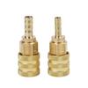 For Tire Inflation Tire Valve Connector Brass Fitting Solid Brass Construction Anti-slip Knurled Grip Precision Sealing Ring