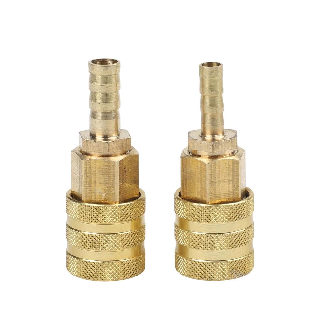 For Tire Inflation Tire Valve Connector Brass Fitting Solid Brass Construction Anti-slip Knurled Grip Precision Sealing Ring