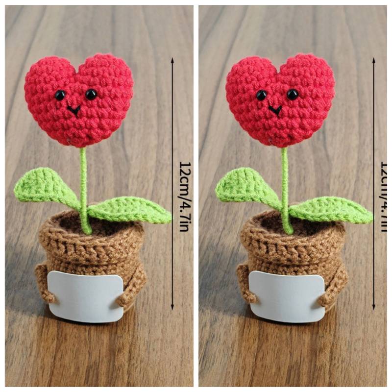 Sunflower Crochet Flowers Knitted Flower Graduation 2025 Wedding Guest Gift Artificial Flower Desk Accessorie Room Decor