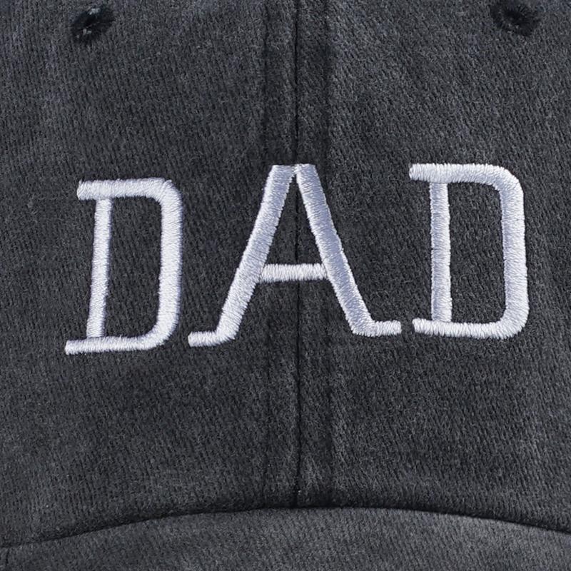 Mlfo “Dad” Embroidered Washed Baseball Cap Soft, Comfortable, Breathable Casual Family Outings Father'S Day Gift Dad Gift