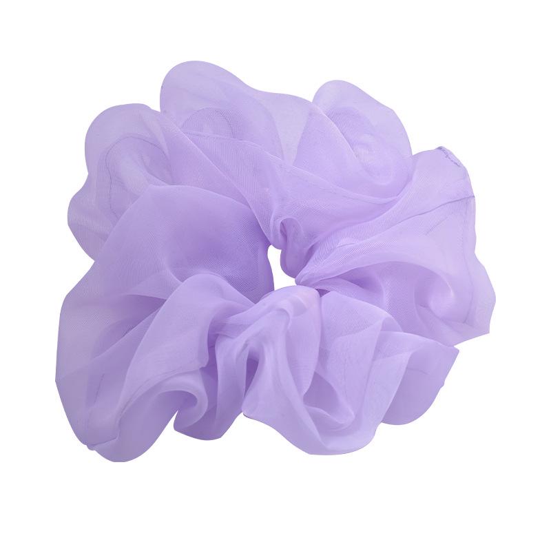 Organza Hair Tie for Women - Korean Style Rubber Band with Leather Case