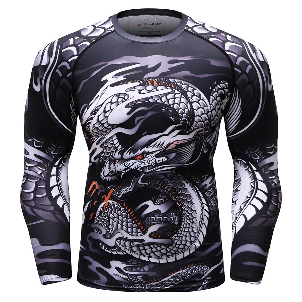 Cody Lundin New Compression MMA Rashguard T-shirt Men's Running Muay Thai Wear Rash Guard Sports Gym Bjj Gi Boxing Jersey