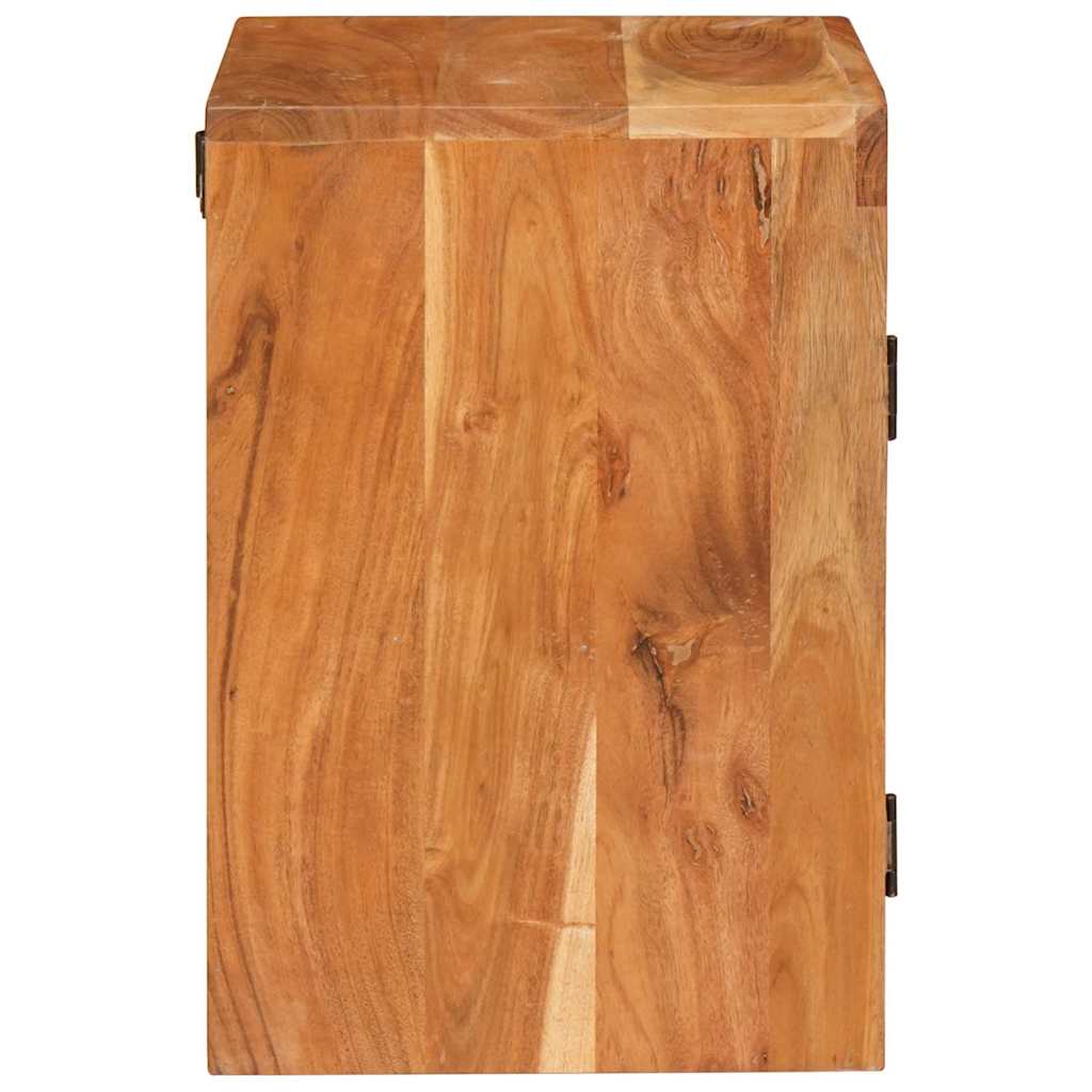 Nightstand Brown 35 X 33 X 48 Cm Solid Acacia Wood