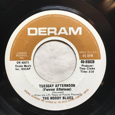 7inch Record MOODY BLUES - Tuesday Afternoon DR42674 Deram 1968 UK Rock Used