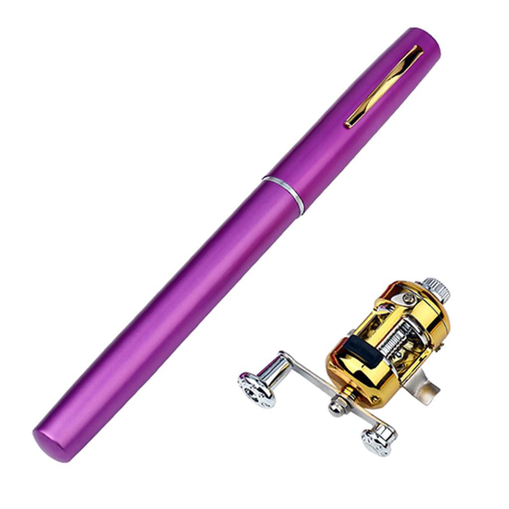 Pocket Telescopic Fishing Tackle Rod Aluminum Alloy Fiberglass Pole Reel
