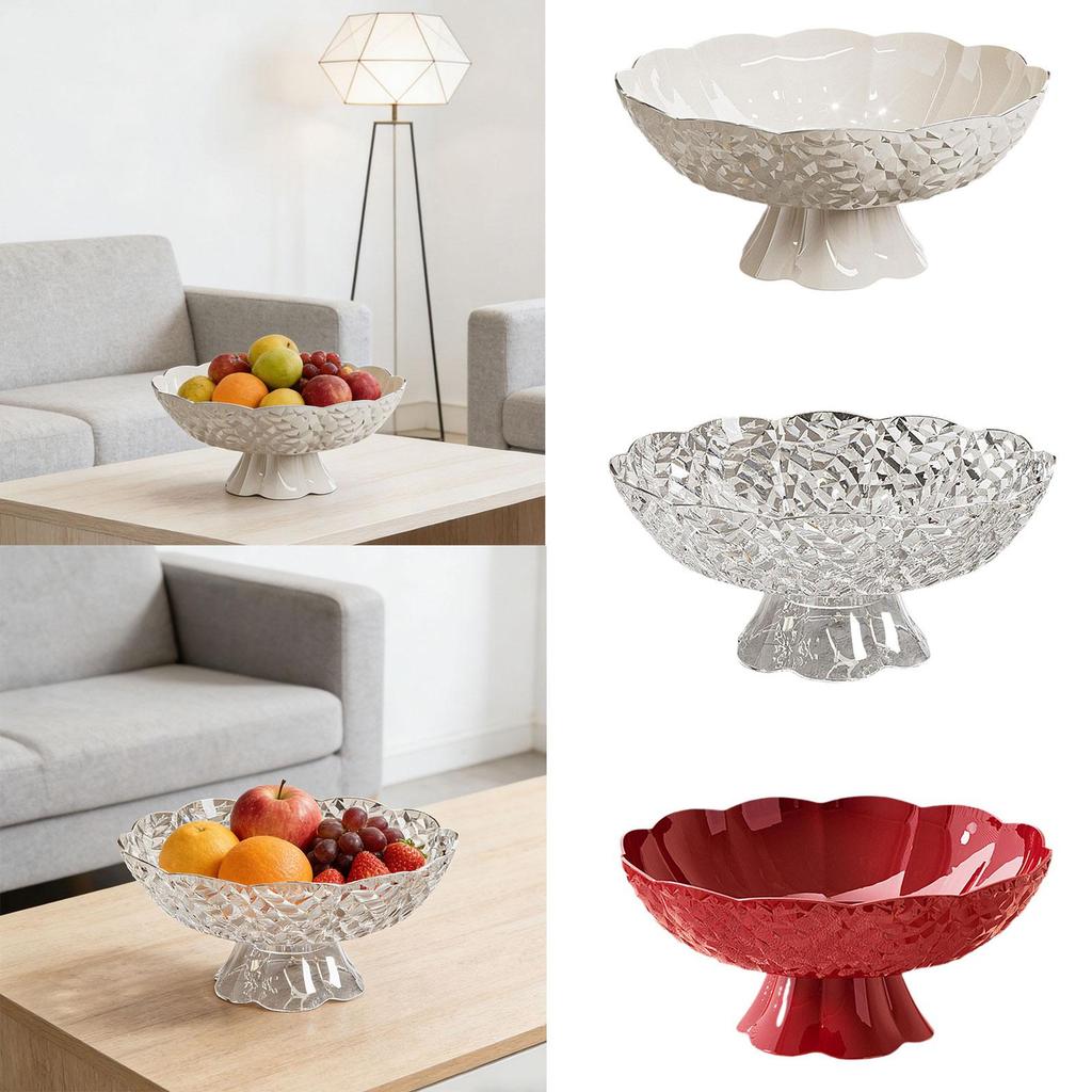 Fruit Bowl Vegetable Holder Pasta Dish Decorative Pedestal Bowl with Drain Hole