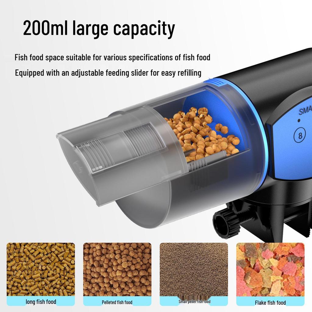 Smart Fish Tank Feeder: Large Capacity, Programmable Timer, Ideal for Aquariums, Koi, and Goldfish