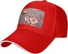 Rosa Blumenspitze Print Baseballkappe Polyester Verstellbar Sonnenschutz Lässig Golf Truckerhut