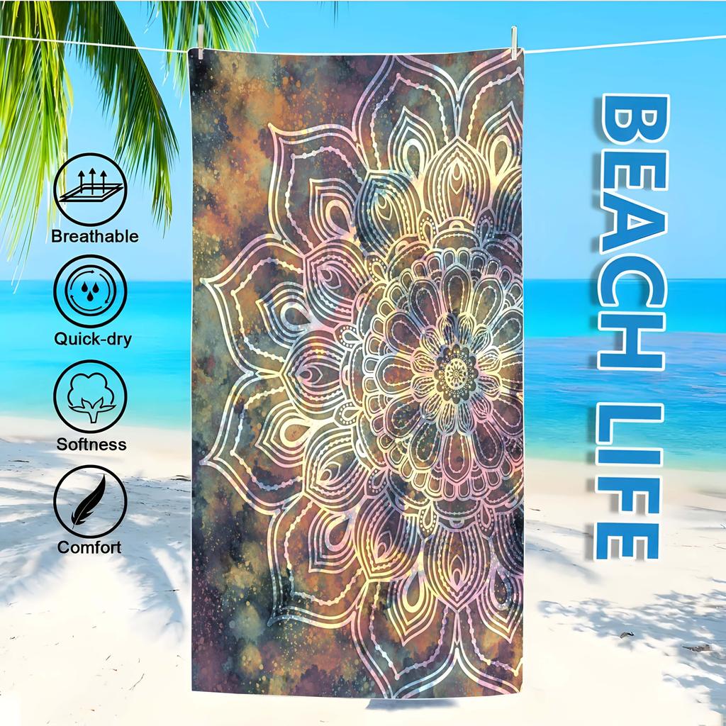 Microfiber Beach Towel Swimming Bath Towel Thin Absorbent Extra Large Towel for Beach Swimming Camping Yoga Bath Sports