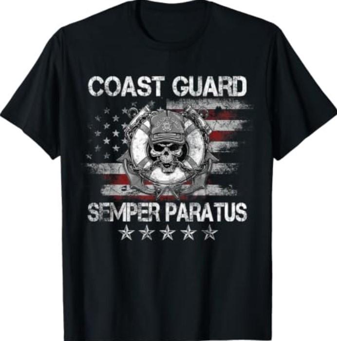 U.S. Coast Guard Semper Paratus T Shirt USCG Vetean Gift T-Shirt