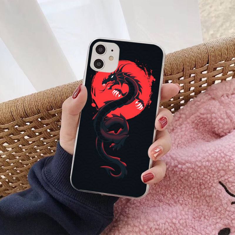 Fashion Dragon Animal Pattern Phone Case for iphone 13 8 7 6S Plus X 5S SE 2020 XR 11 12 mini pro XS MAX