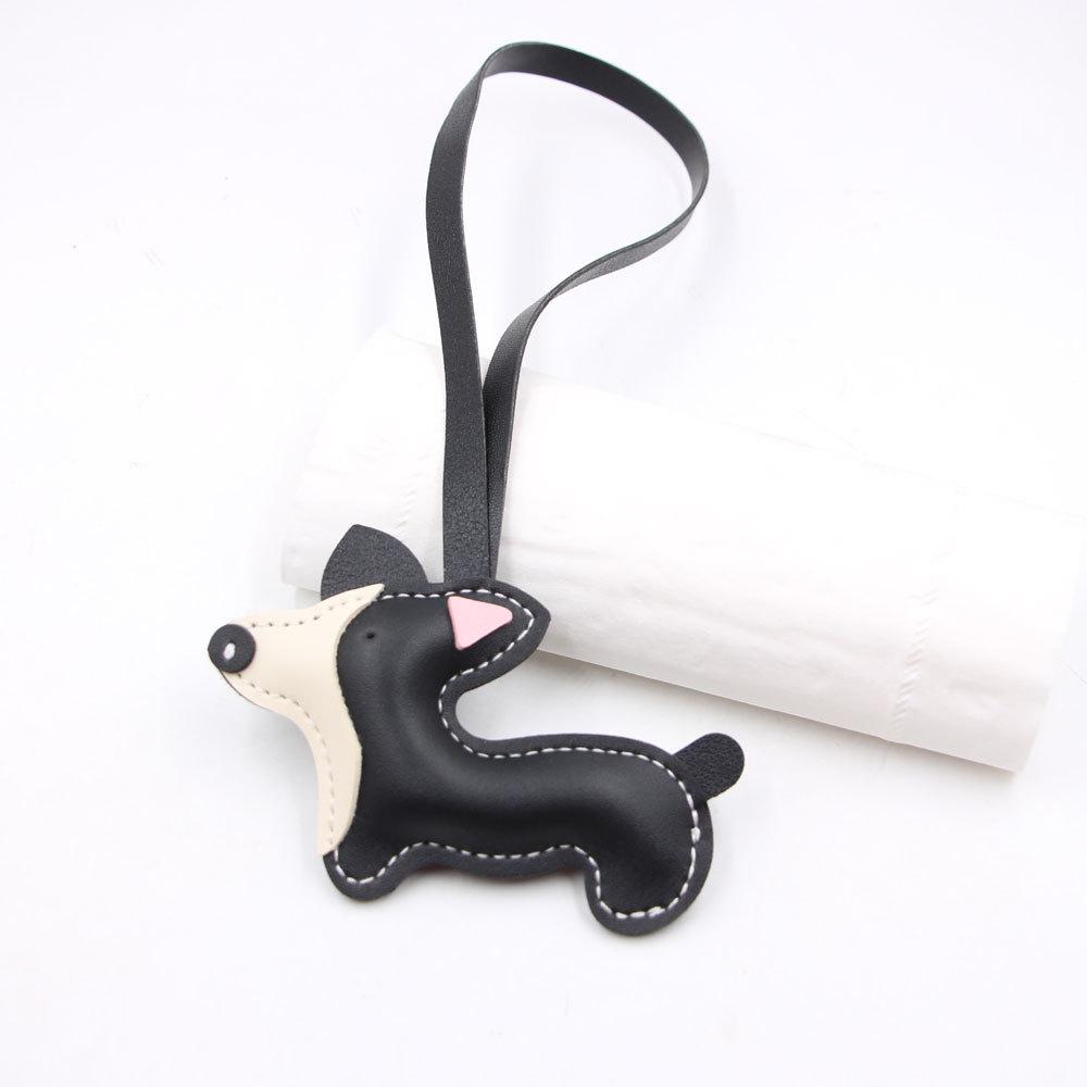 New Cute Multi-Layer Three-Dimensional Corgi Puppy Leather Fashion Luggage Pendant Cute Bag Charm