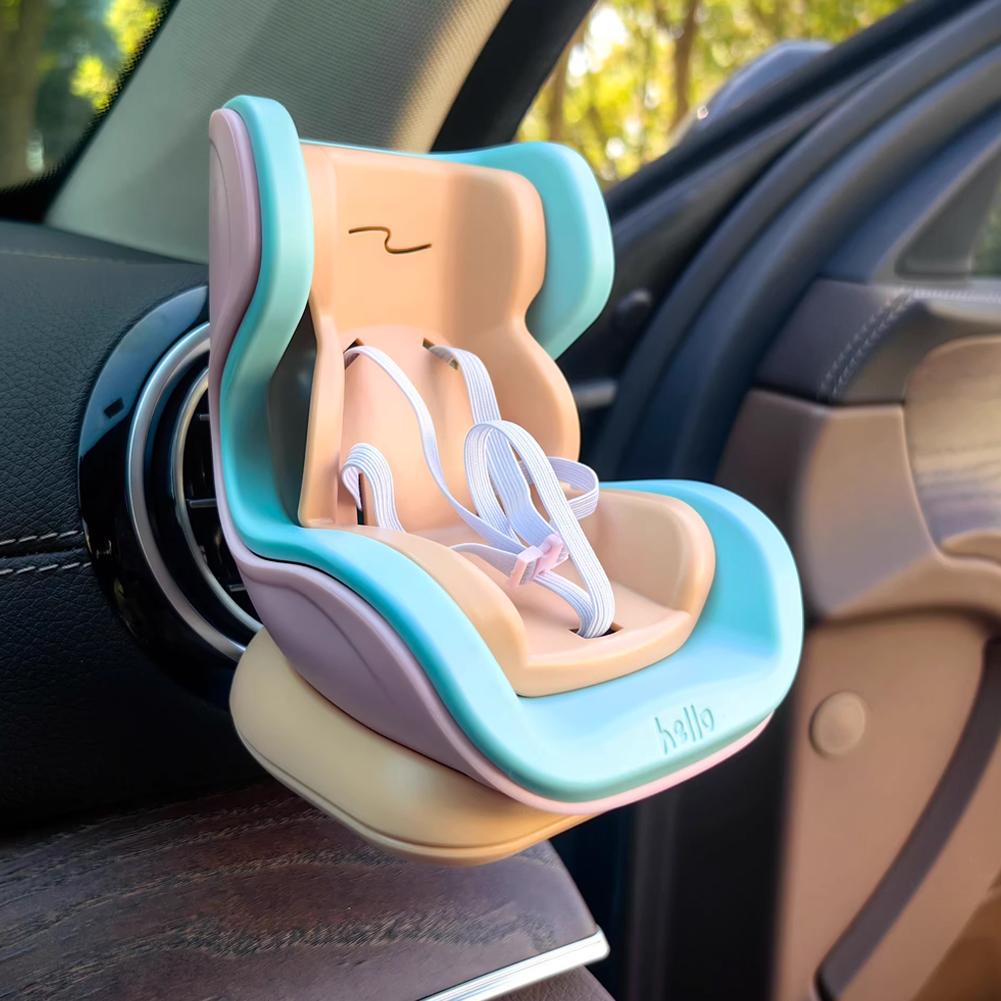 Car Doll Safety Seat For 17cm Labubu Cartoon Chair Model For Labubu Car Seat Outlet Decor For Labubu Doll Car Interior Styling
