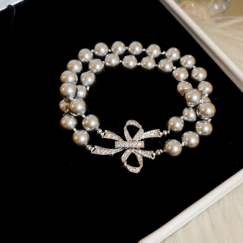 Zircon Round Geometric Flower Bracelet Vintage Style Bracelet Light Luxury High-End Hand Jewelry For Women