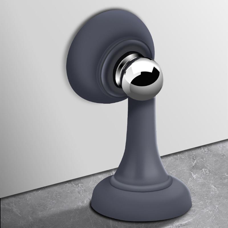 Strong Magnetic Silent Suction Household Bedroom Free-punch Door Suction Anti-collision Door Stop Silicone Floor Suction