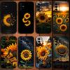 Beautiful Yellow Sunflower Phone Case For Samsung S24,S21,S22,S23,S30,Ultra,S20,Plus,Fe,Lite,Note,10,9,5G Black Soft Cover