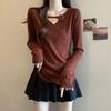 Casual Oversized T Shirt For Women With V Neck And Embroidery For Spring Travel And Yoga