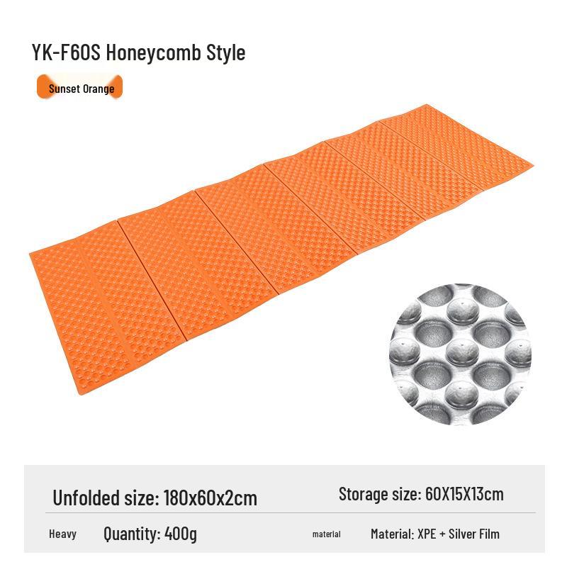 Outdoor Camping Honeycomb Moisture-Proof Sleeping Pad - Single Person Egg Nest Design with Aluminum Film