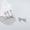 1 PZ Titanio G23 14G Oro Anelli Ombelico Piercing Ombelico Piercing Ombelico Gemma CZ 6/8/10/12mm Barra Piercing Ombelico Gioielli Sexy