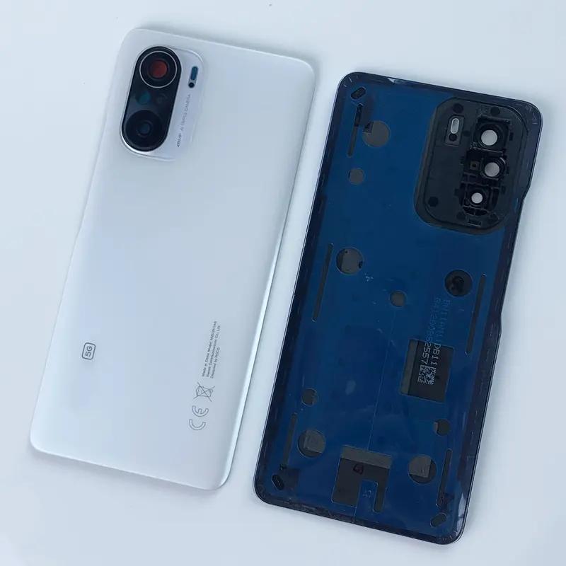 For Xiaomi Poco F3 5G Glass Back Battery Cover Replacement Rear Housing Door With Camera Lens