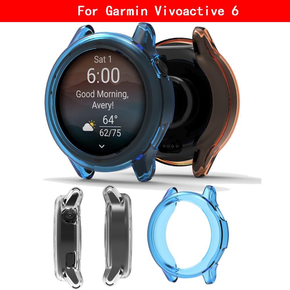 Soft TPU Bumper Case For Garmin Vivoactive 6 Smartwatch Cover Protector Skin Shell