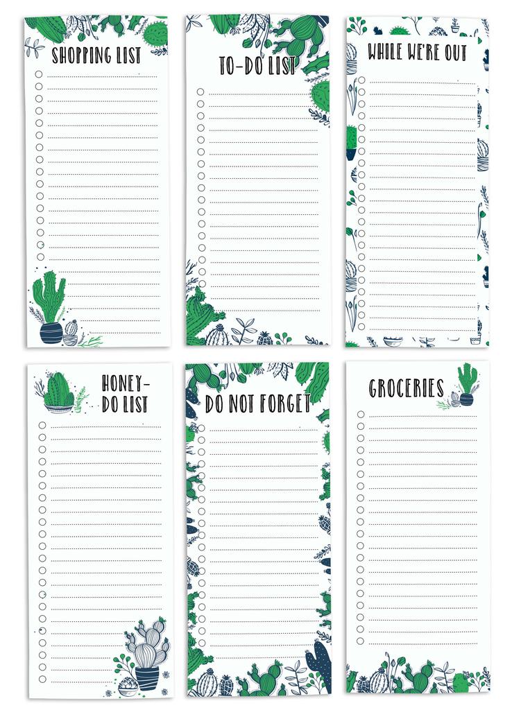 Inkdotpot Pack of 6 Funny Magnetic Dry Erase List For Fridge, Wipe Clean w  NoStain, Quick Notes Shopping & Grocery List Whiteboard for Fridge