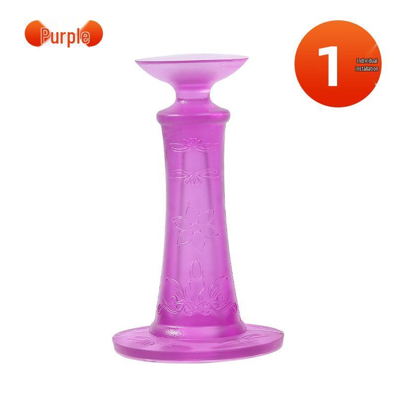 Silicone Anti-Collision No-Drill Door Stopper - Floor Mount Suction Bathroom Bumper