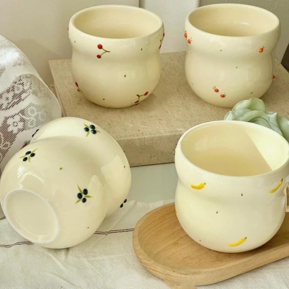 Hand-painted Coffee Cup Embossed Fruit Water Cup Creative Tea Cup Gift Giving