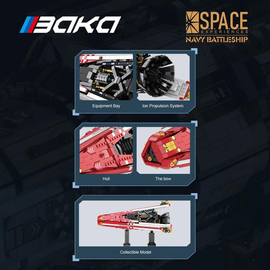 Non-Toxic 2107Pcs Space Navy Battleship Building Blocks Space War Spaceship Model Bricks Desktop Decoration Diy Toy For Kids Holiday Gifts