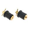 4Pcs Brass&Rubber Boats Twist Type T-Handle Drain Plugs for 1-Inch 25mm Diameter Drain Hole Marine Dinghy Yacht Boat Accessories