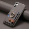 Ring Holder Leather Wallet Case for Samsung Galaxy S24 Ultra S25 Plus S23 FE S22 A06 A16 A36 A56 A15 A35 A55 Card Solt Cover