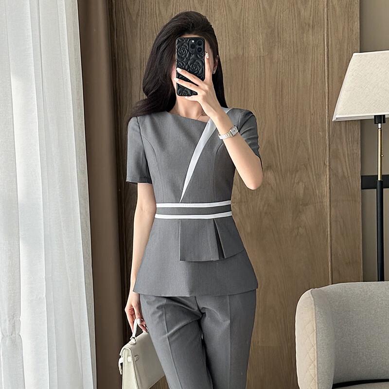 Trollman Women's Short Sleeve Professional Suit Set