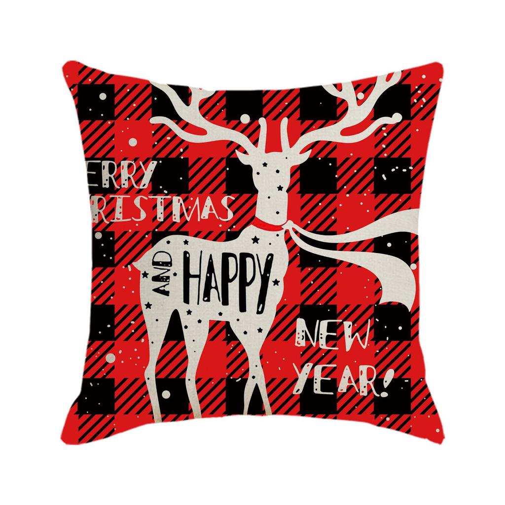 New Christmas Pillow Cover, Festive Pillow, Cushion Cover, Gift Backrest Cover, Waist Cushion Cover