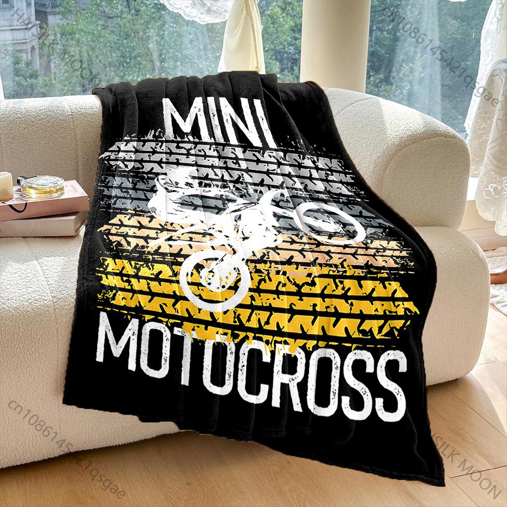 Vintage tire tread motocross stunt Print Adult Children Warm Blankets Home Travel Car Soft Comfortable Suitable for all seasons