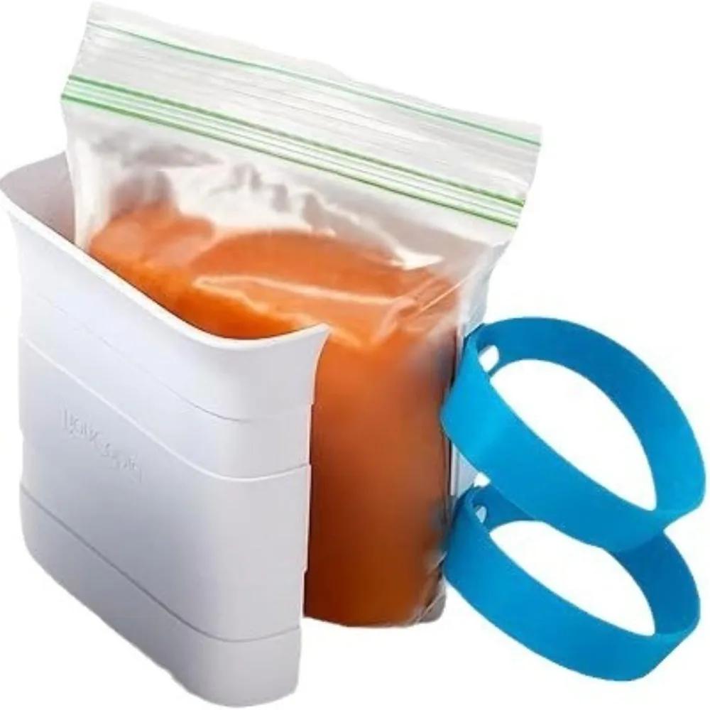 ABS Freezer Food Block Maker Meal Prep Container Leftovers Freeze Kitchen Storage Reusable Bags