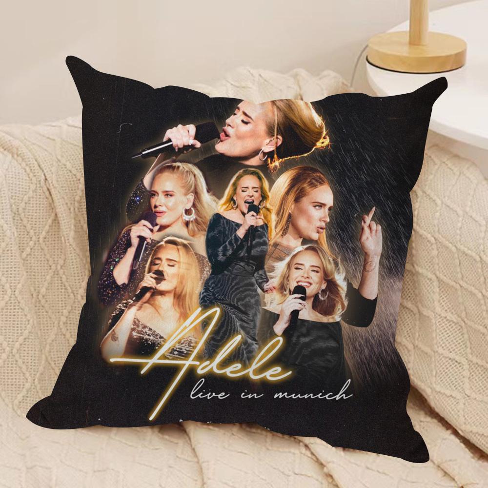 Hot Singer AAdele Cushion Cover Soft Plush Throw Pillow Cover DoubleSided Decorative Cushion Case Sofa Bedroom Home Decor
