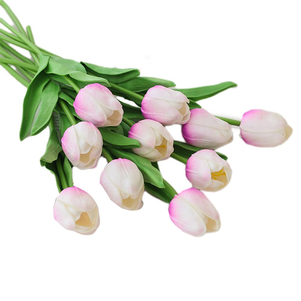 10PCS Tulipas Flores Artificiais Tulipa Artificial Pacote