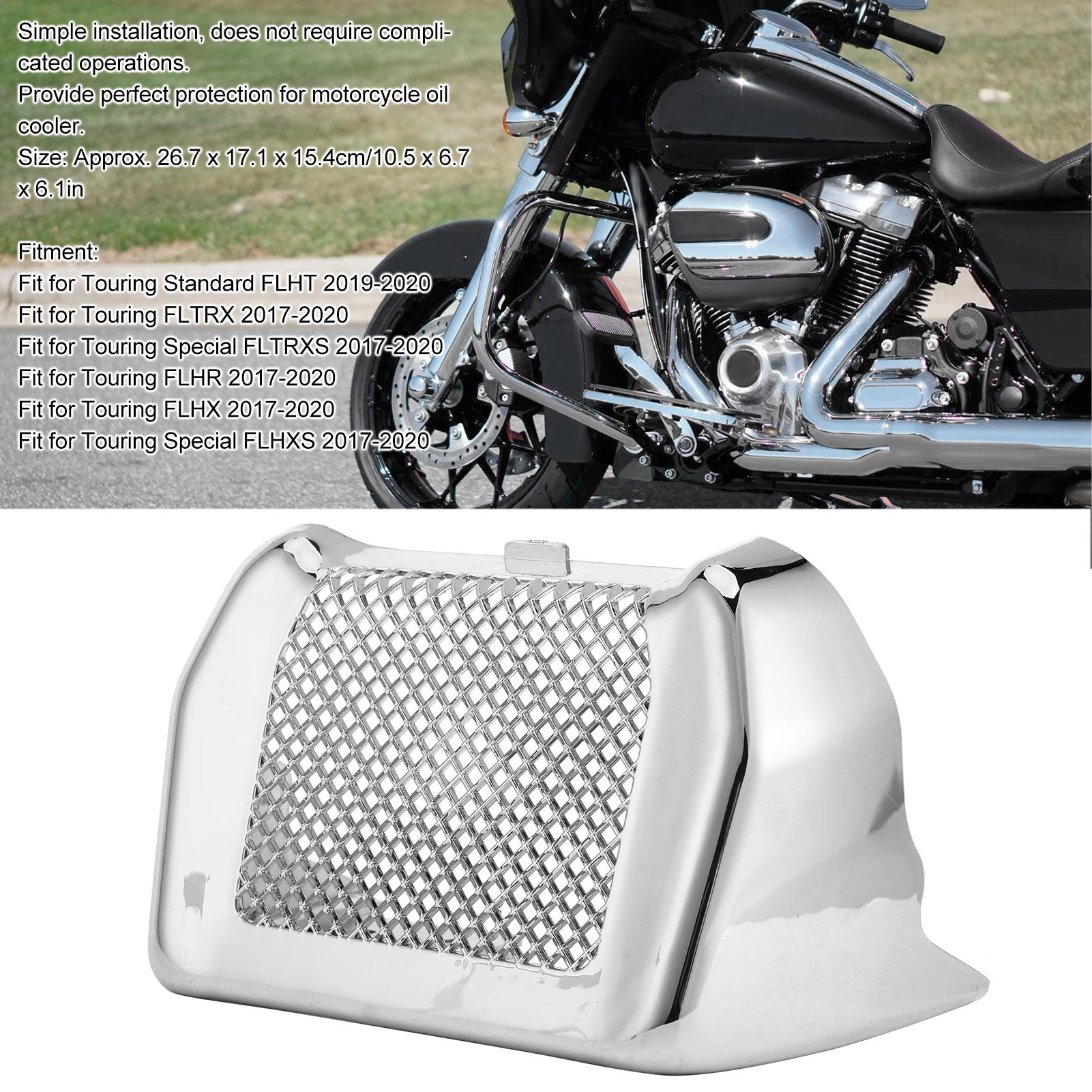 

Motorcycle Oil Cooler Cover Guard Kit Accessory Fit for FLHT FLTRX FLHR FLHX