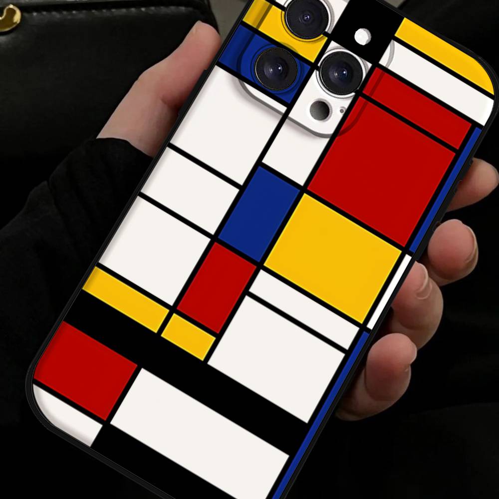 P-Patron Abstracto Piet Phone Case For IPhone 17/16/15/13/14 Pro Max/ 11Plus/X/Xr/Xs Max/12mini