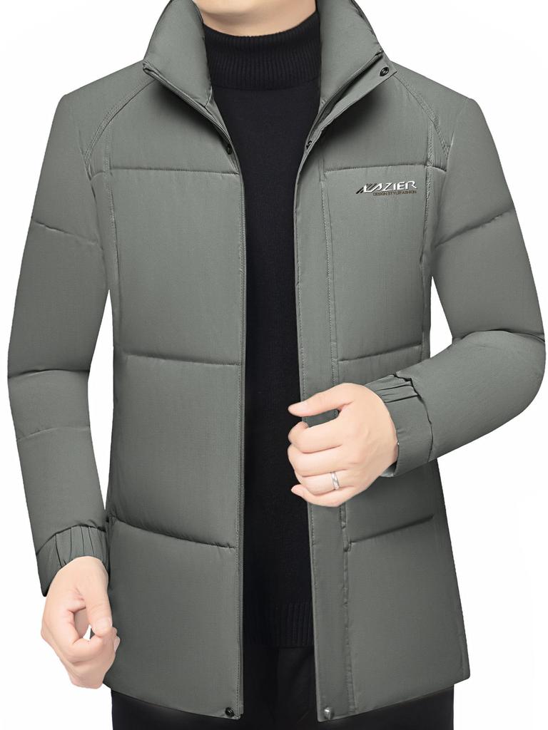 2025 Stylish Cotton Stand Collar Jacket: Winter Business Casual Outerwear for Men