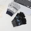 Women's Autumn & Winter Touchscreen Knit Cycling Gloves - Warm, Five-Finger Design, Perfect for Cold Weather and Christmas.