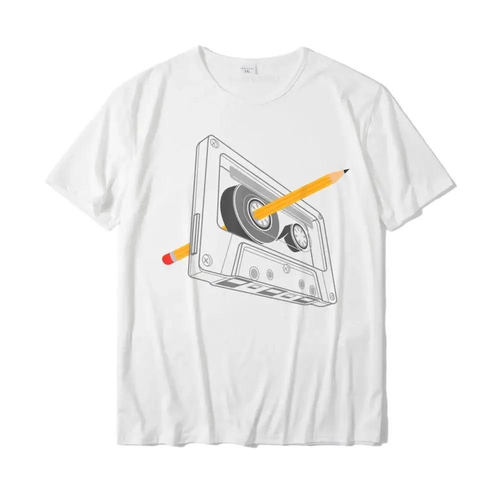 

Vintage Rewind Funny 80s 90s Cassette Pencil Gift Unisex Unisex T-Shirt Fashionable Tshirts Popular Cotton Unisexs Tops Shirts Printing 4XL