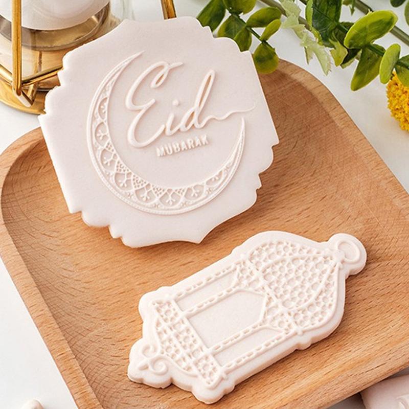 3D Eid Mubarak Ausstecher Ramadan Dessert Kuchen Dekorative Mond Fondant Keks Prägestempel Form Islamisches Muslimisches Backwerkzeug
