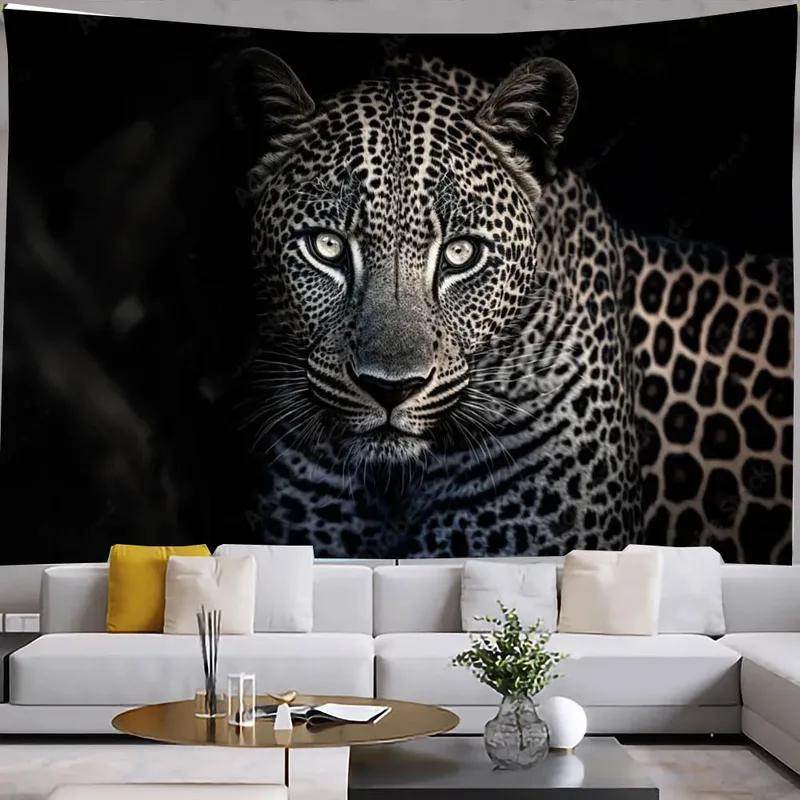 Украшение стены дома Гобелен Лев Тигр Жираф Фон Офис Гостиная Гобелен 100x75cm
