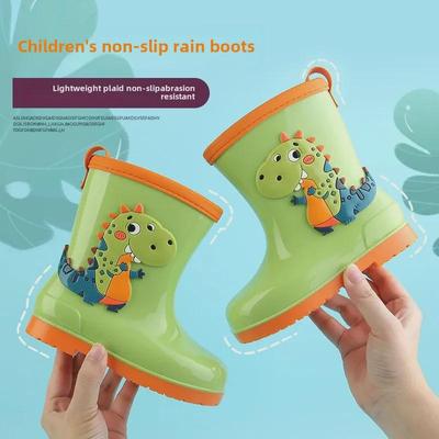 Children's Cartoon Non-Slip Waterproof Rubber Rain Boots for Boys and Girls