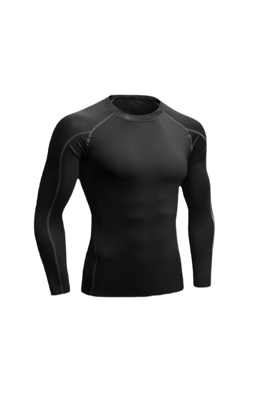 

Niksa Компрессионный спортивный компрессионный базовый слой с длинным рукавом, майка для бега, мужская одежда, нижнее белье, быстросохнущая, влагоотводящая, топ, тренировки,