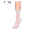 Ladies Spring and Autumn Thin Mesh Hollow Breathable Simple Solid Color Hollow Ear Side Pile Socks