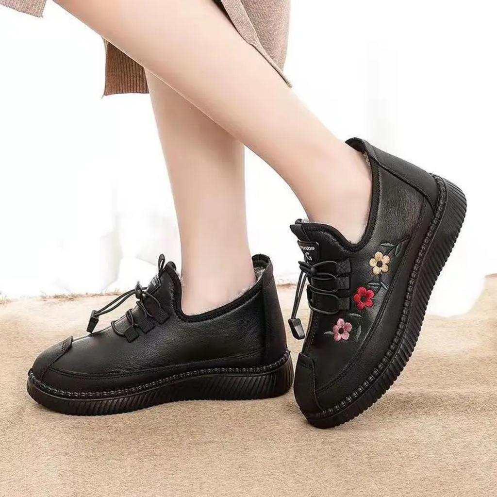 New Winter Design Warm Boots Comfort Casual Furry Keep Warm Fur Leather Sneakers for Women Winter Plush Ankle Boots